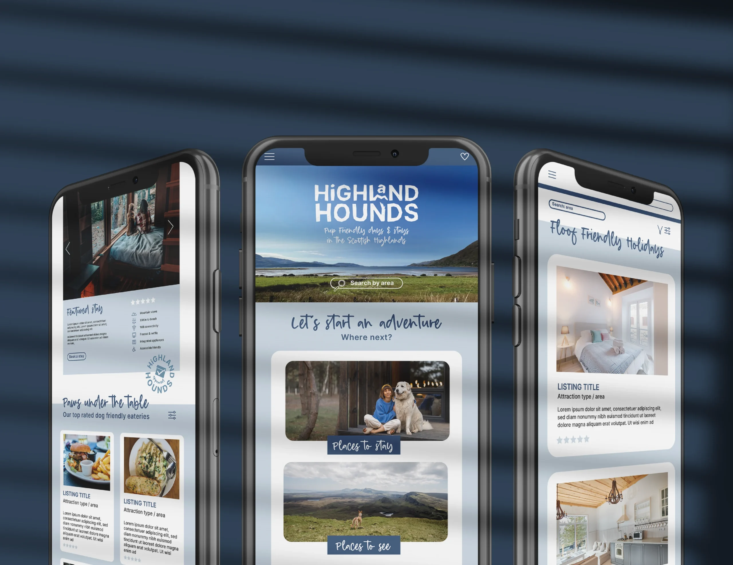 Web design for pet businesses - responsive mobile view