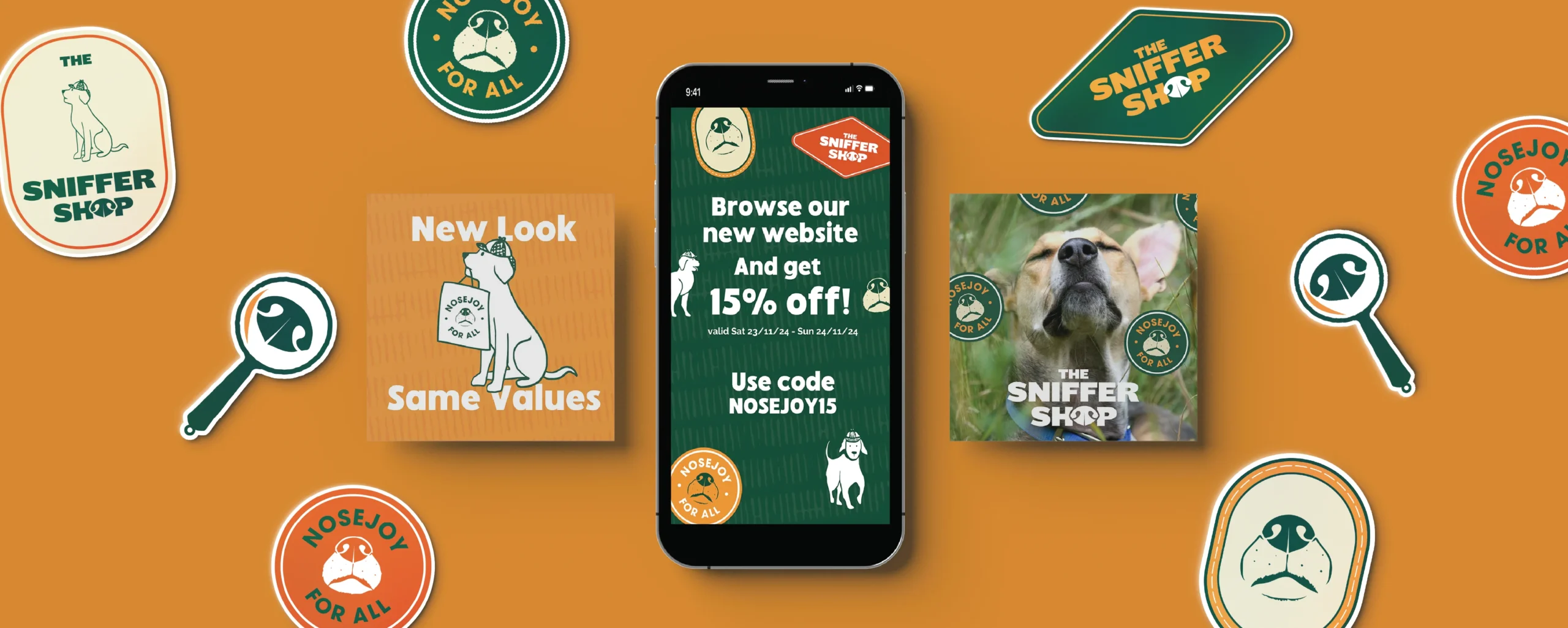 pet product branding - social media assets
