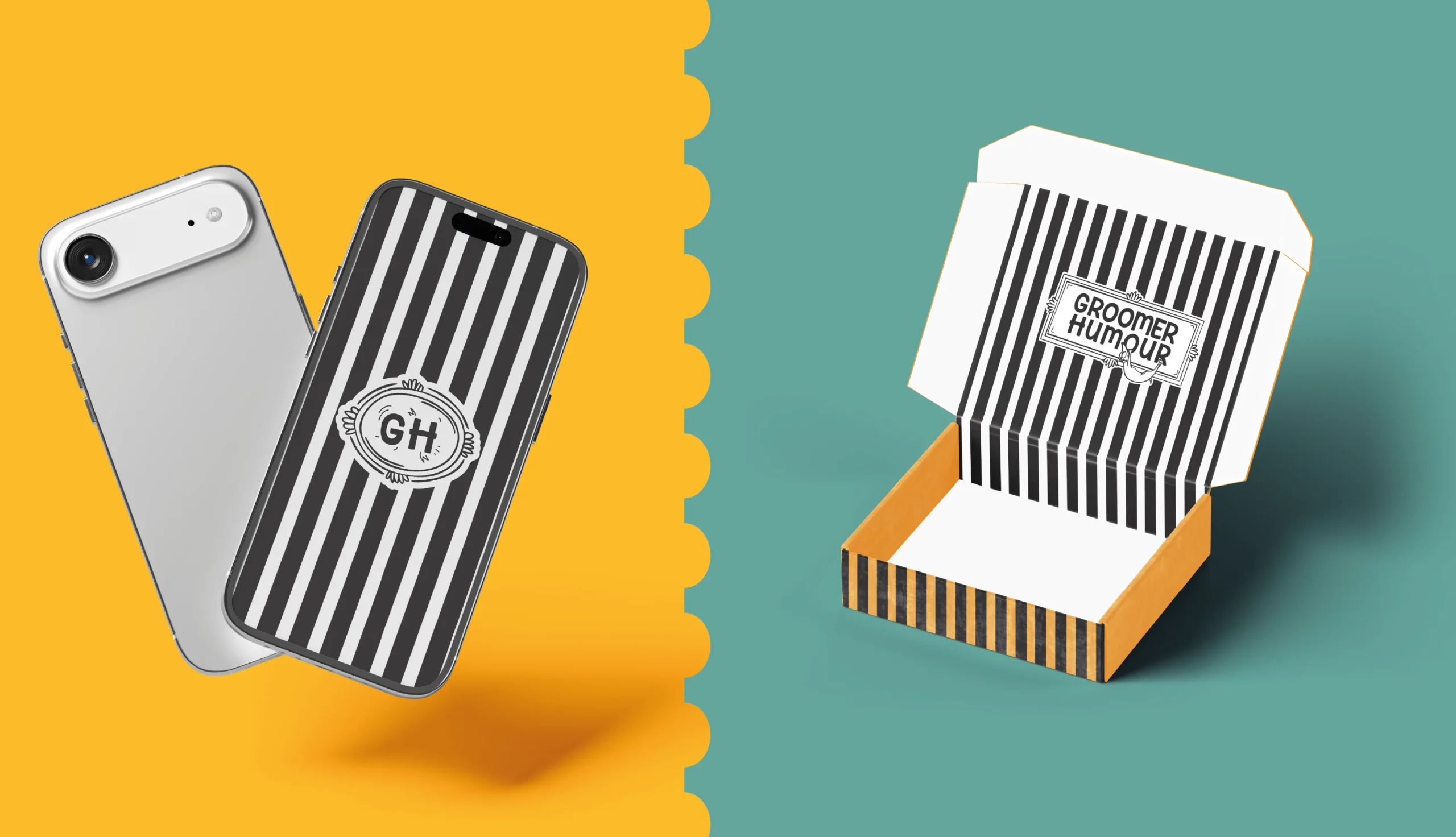 illustrated dog groomer products brand - styling