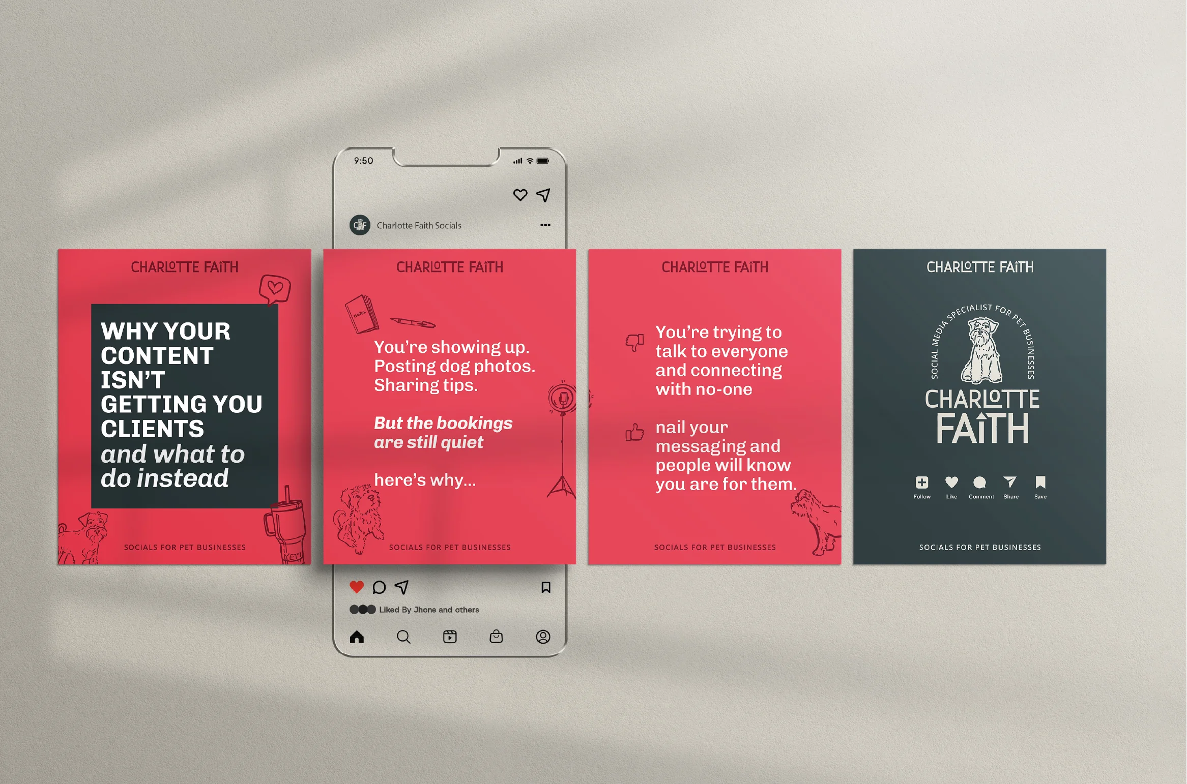 Pet industry social media branding - social carousel