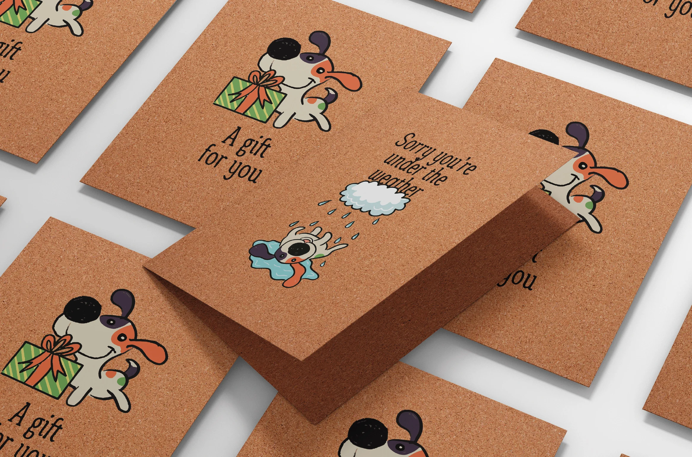 rebranding a pet gifting company - cards for dogs with custom illustration