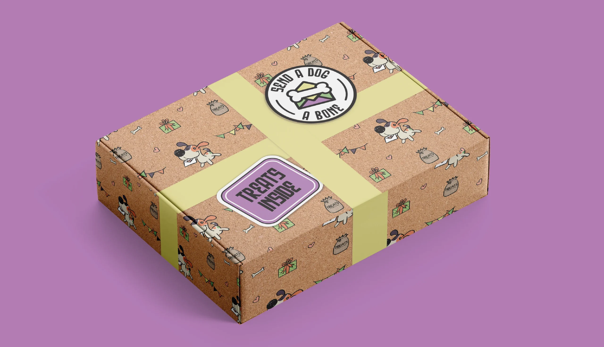 rebranding a pet gifting company - letterbox packaging design