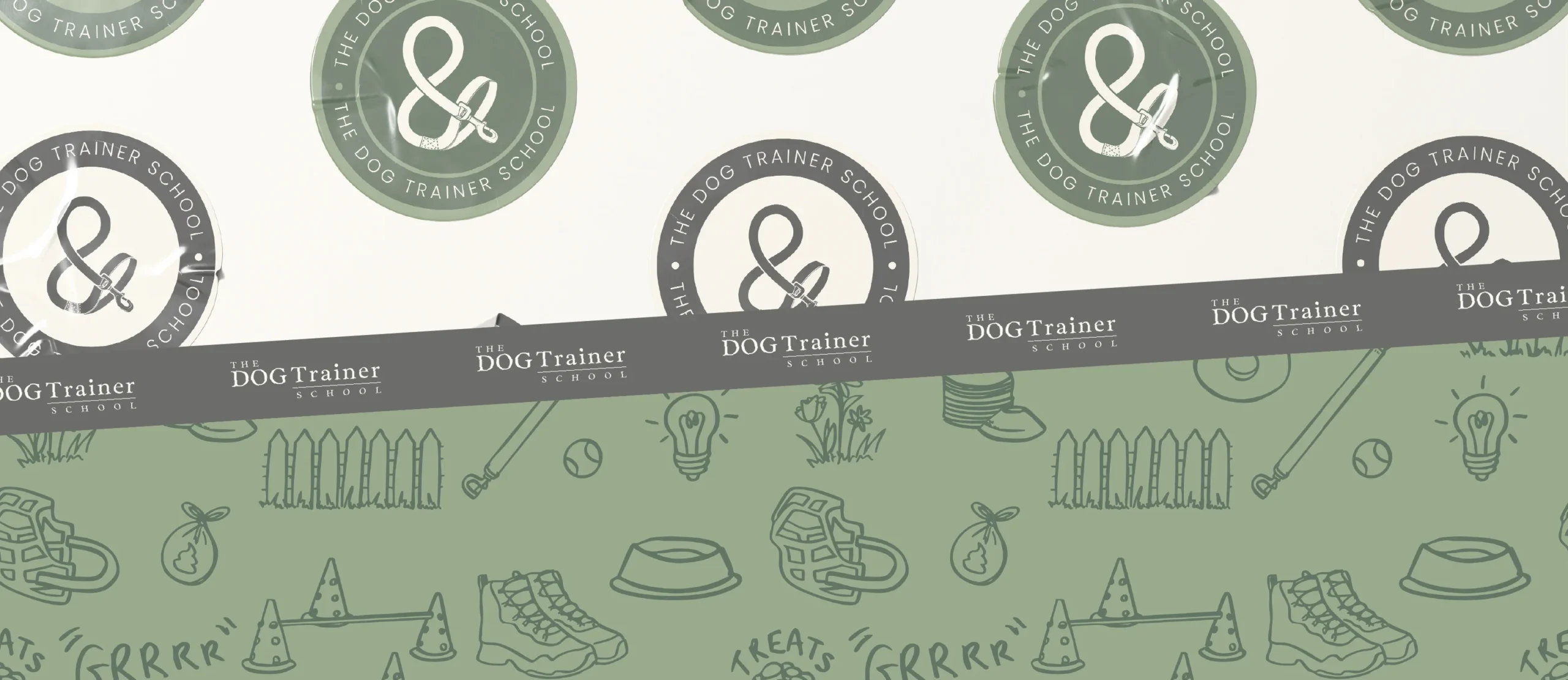 illustrated dog groomer products brand - styling
