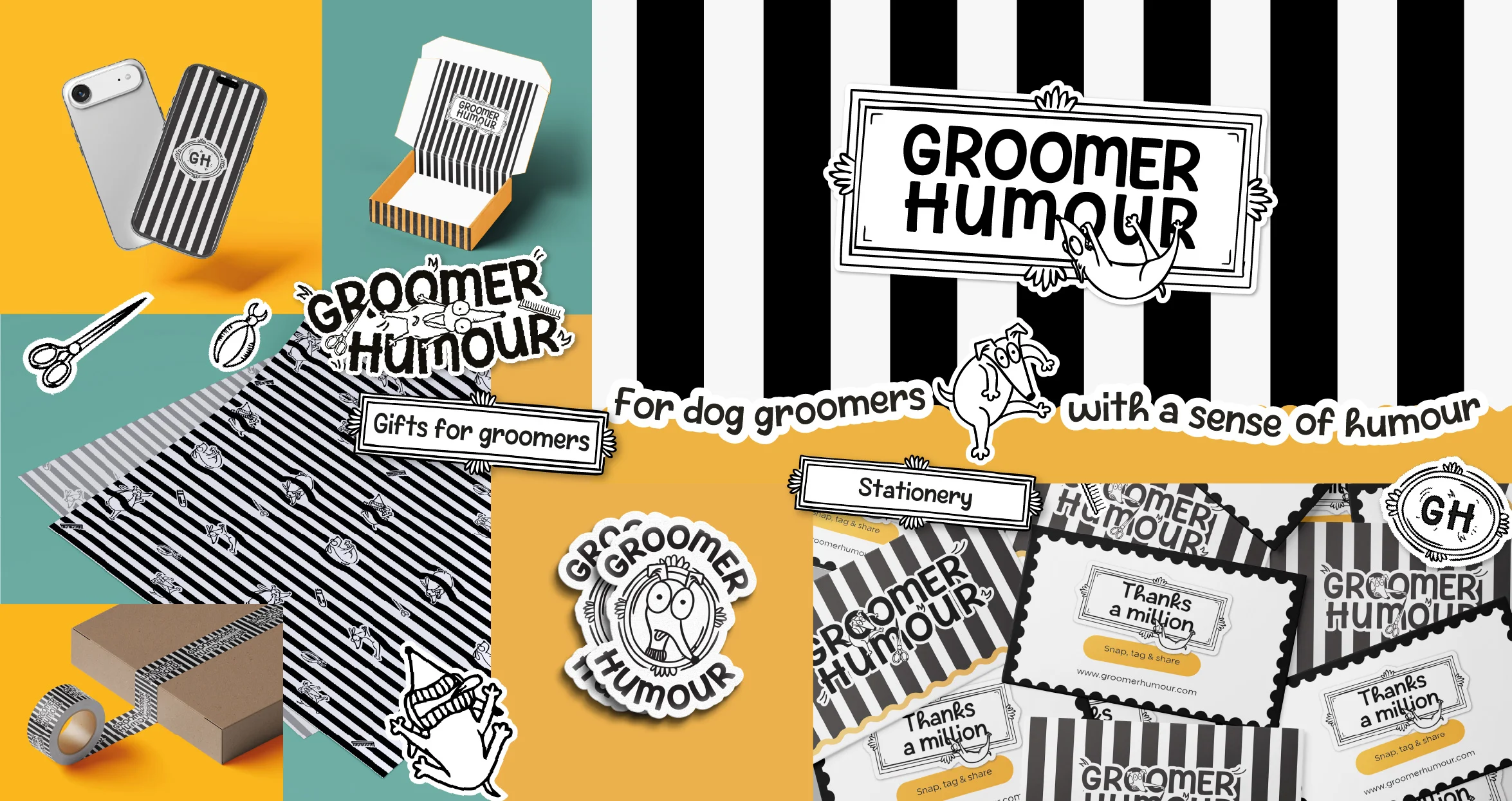 Groomer humour - showcased their new branding at Crufts 2026