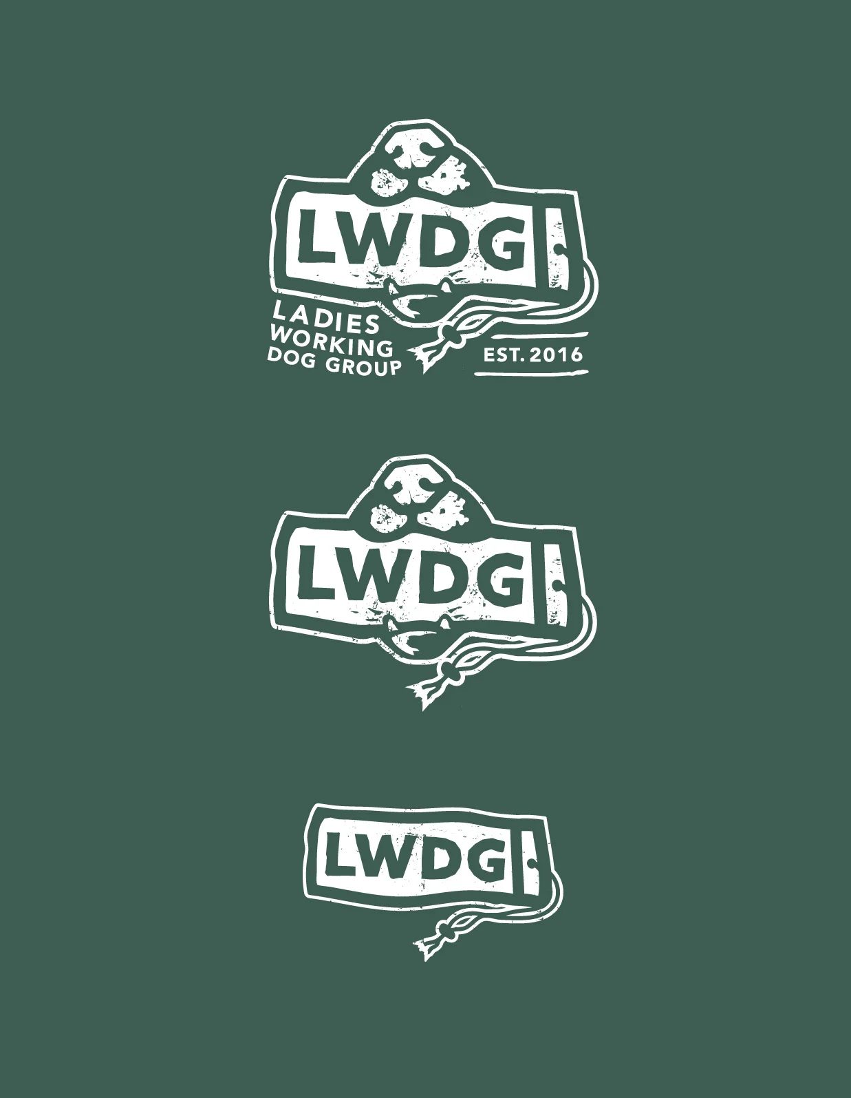 Working dog training branding_Dog trainer logo suite - LWDG primary
